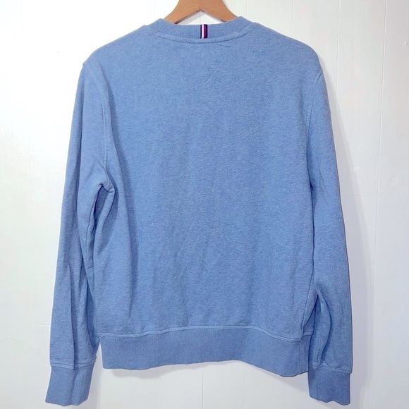 Tommy Hilfiger Crewneck Embroidered Y2K Style Blue Sweatshirt Shirt Men’s M - Picture 9 of 12